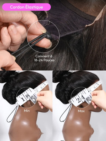 BELLORIA AMARA™ — Perruque Water Wave Glueless Luxe 7x5 HD Lace • Sans colle • Effet naturel • Prête à porter