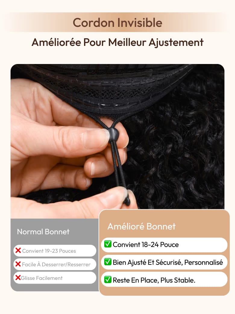 BELLORIA AMARA™ — Perruque Water Wave Glueless Luxe 7x5 HD Lace • Sans colle • Effet naturel • Prête à porter