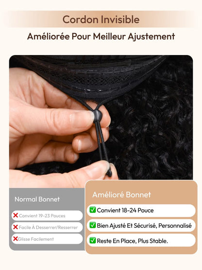 BELLORIA AMARA™ — Perruque Water Wave Glueless Luxe 7x5 HD Lace • Sans colle • Effet naturel • Prête à porter